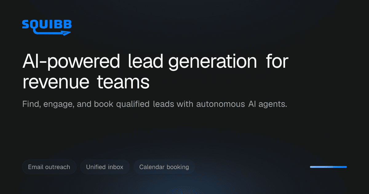 Squibb — AI-powered lead generation for revenue teams